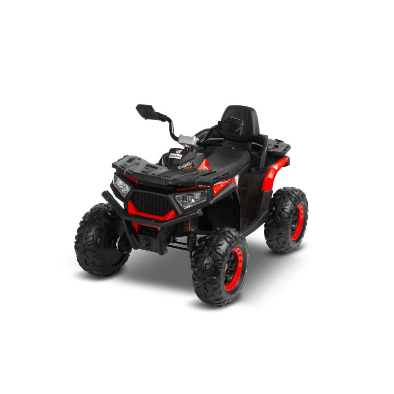 QUAD GIGANT: Vehículo a Batería Todoterreno - Aventuras Off-Road para Niños con Control y Estilo-Rojo