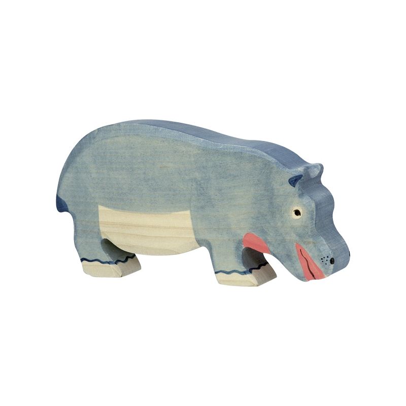 Figura de madera Hipopótamo Pastando Holztiger