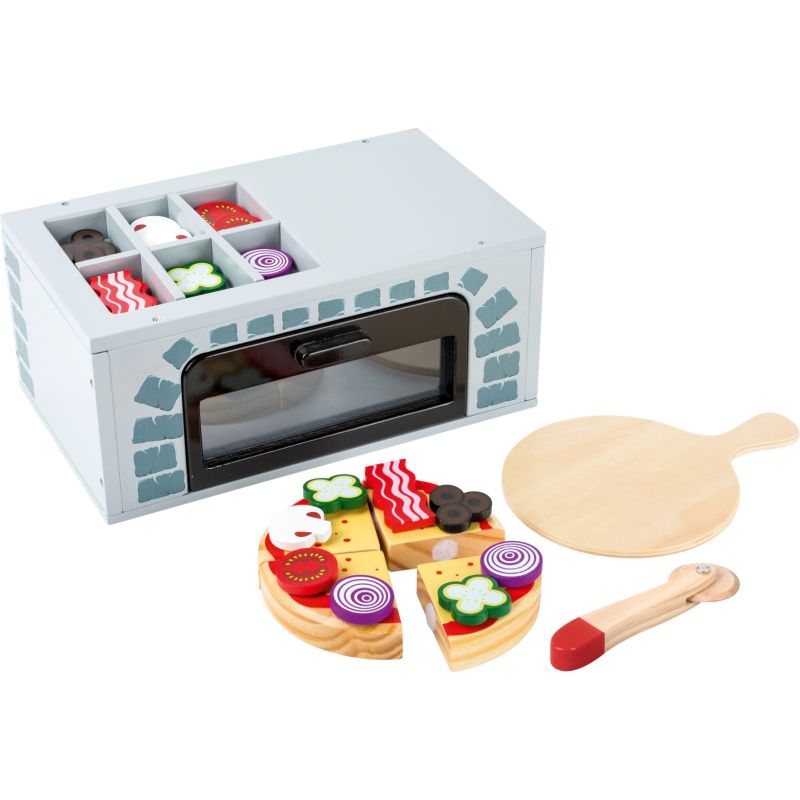 Horno para pizza - Juguete de madera - 25 piezas