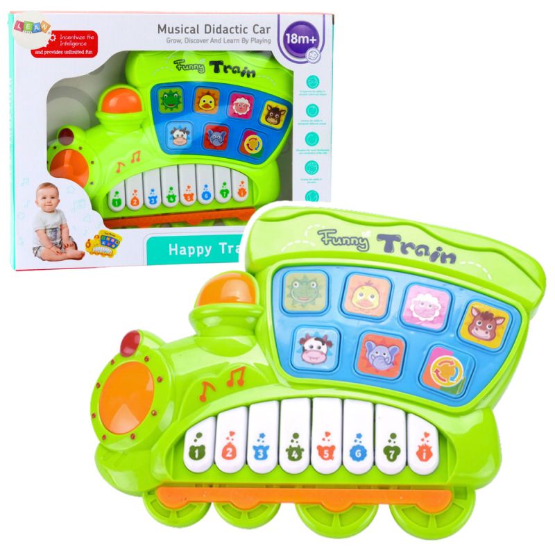 Piano Eléctrico Educativo Locomotora Verde para Niños