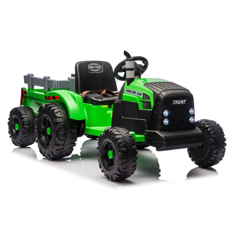 Tractor a Batería con Remolque Verde Claro 24V