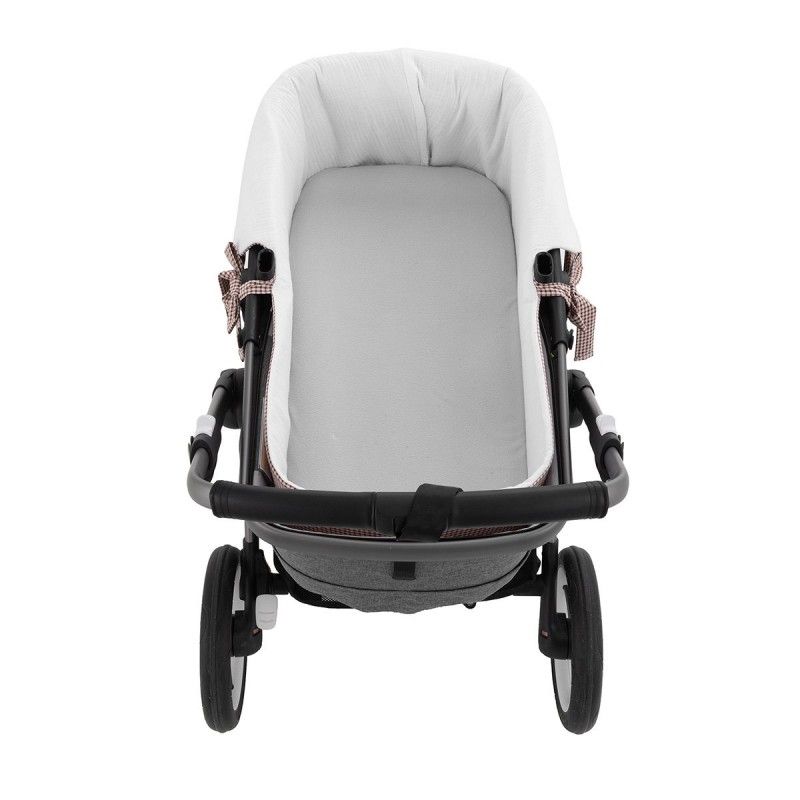 Cubrecapazo reversible Taylor Cambrass, vichy rosa · 35 x 75 x 35 cm