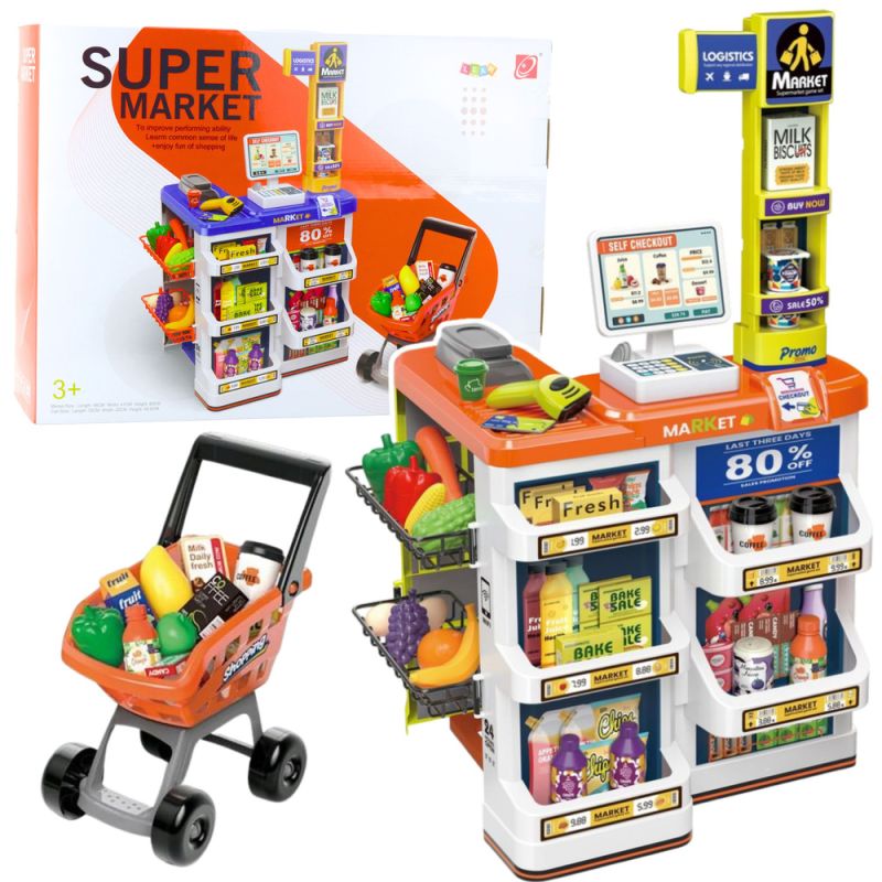 Juego de Supermercado con Caja Registradora y Carrito