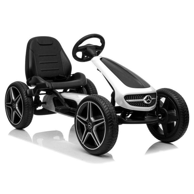 Go-Kart infantil Mercedes blanco Lean Cars · a pedales · aire libre