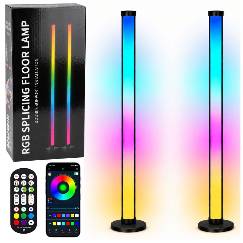 Lámparas de pie RGB LED Lean con app y control remoto · set de 2 · 125 cm