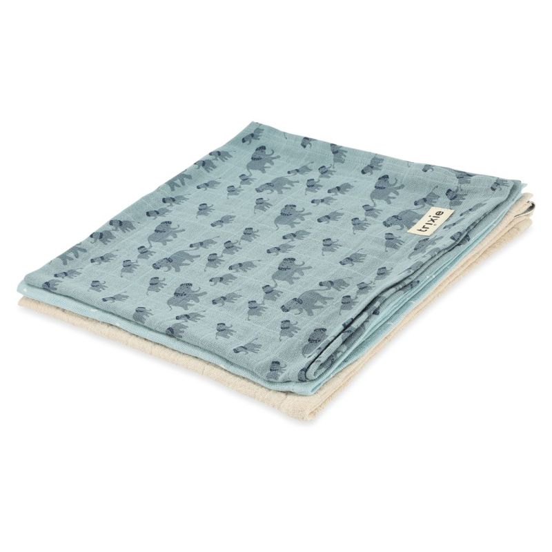 Toallas Muselina 3-pack Trixie - Enchanting Elephant 55x55cm