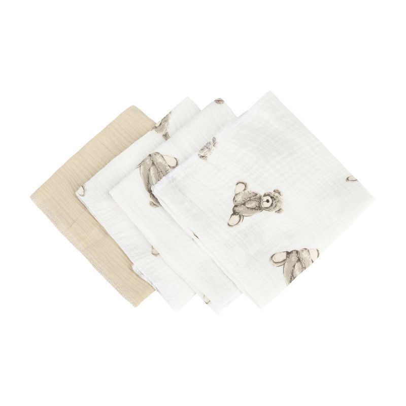 Gasas de muselina arrugada Teddy Beige 30x35 cm pack de 4 Sensillo