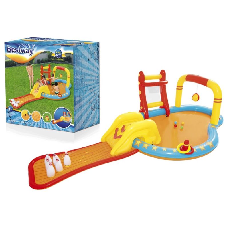 Parque Inflable 435 x 213 x 117 cm con Tobogán y Fuente de Agua