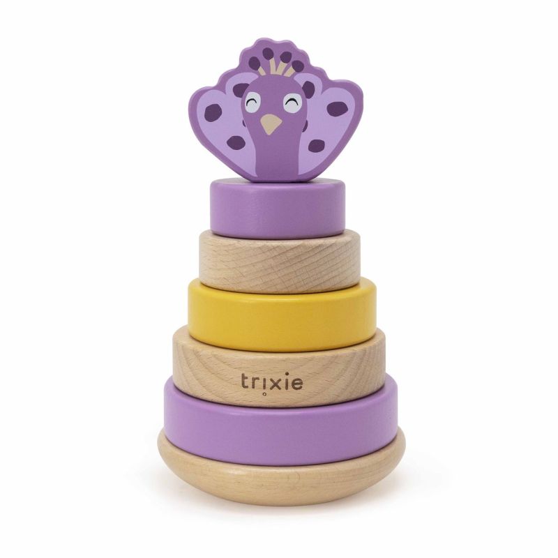 Juguete apilable de madera Mrs. Peacock Trixie