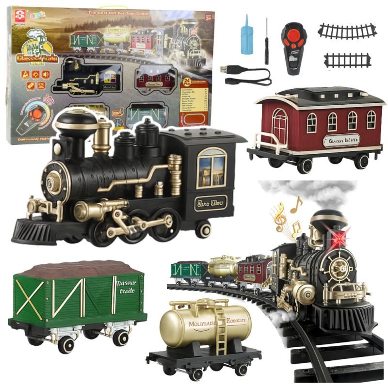 Tren Eléctrico Clásico con Control Remoto y Luces 206 cm