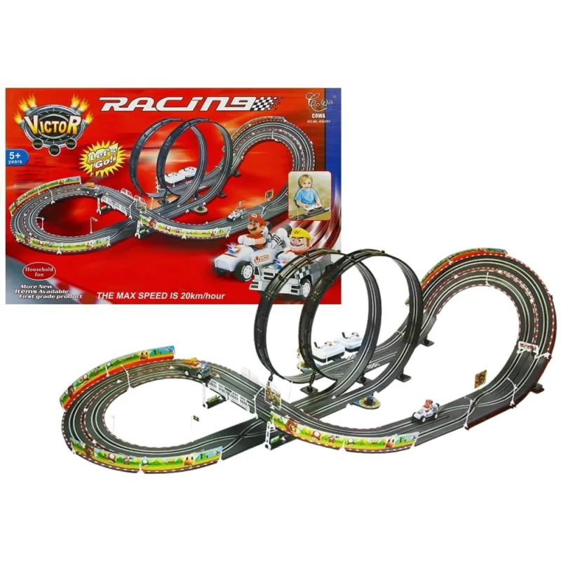 Pista de Carreras Eléctrica Mario con 2 Coches - 452cm