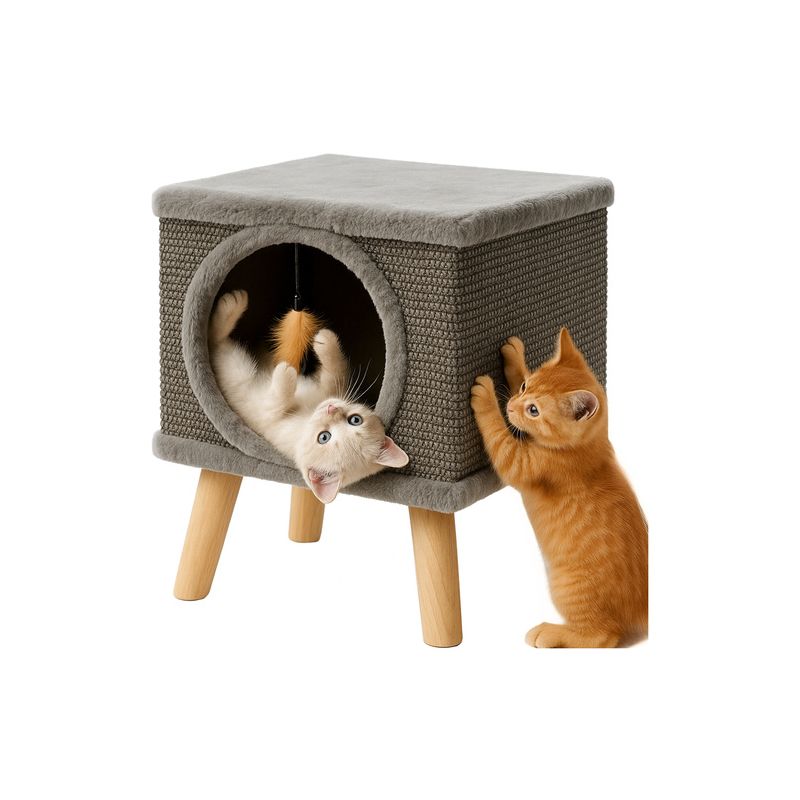 Rascador para Gatos con Cama Purlov - Casa de Sisal