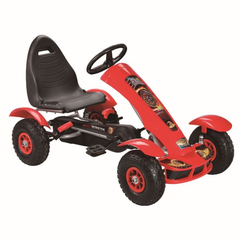Gokart Pedal F618 Rojo con Ruedas Inflables