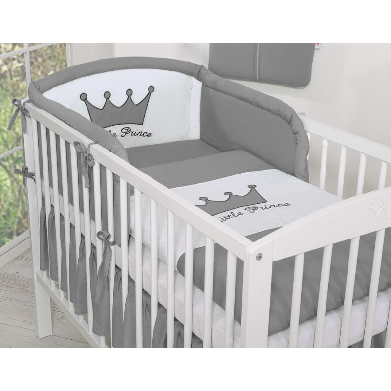 Bumper Universal My Sweet Baby Little Prince/Princess- Gris Oscuro