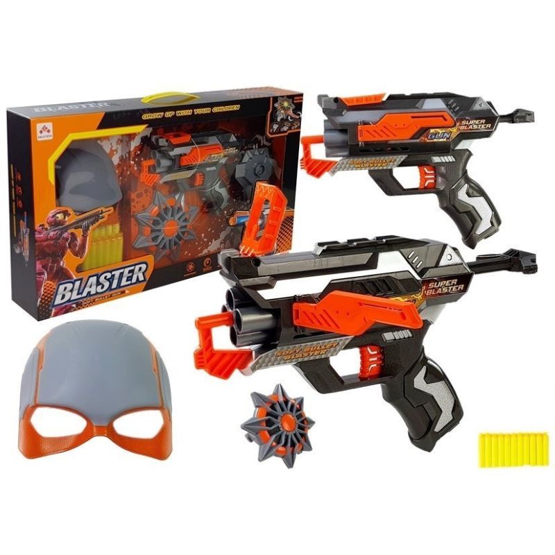 Pistola de Dardos de Espuma con Máscara para Niños