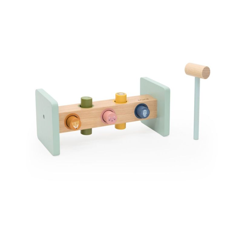 Banco con martillo de madera Trixie para bebés - Juguete educativo