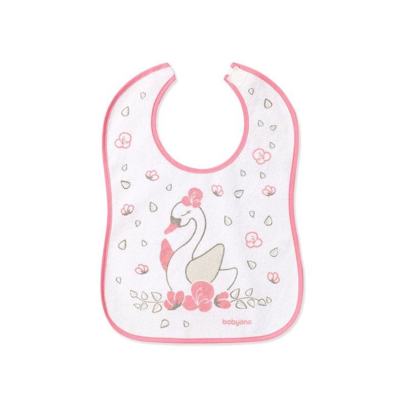 Babero de Algodón Babyono I Can Almost Feed Myself Rosa
