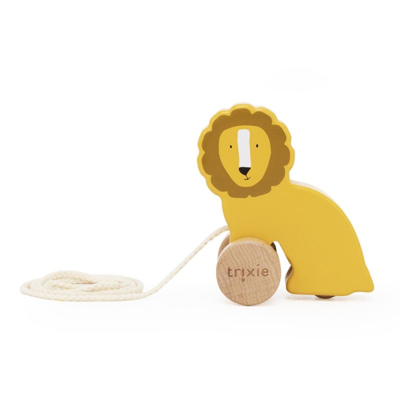 Juguete pequeño de madera para arrastrar Trixie - Mr. Lion
