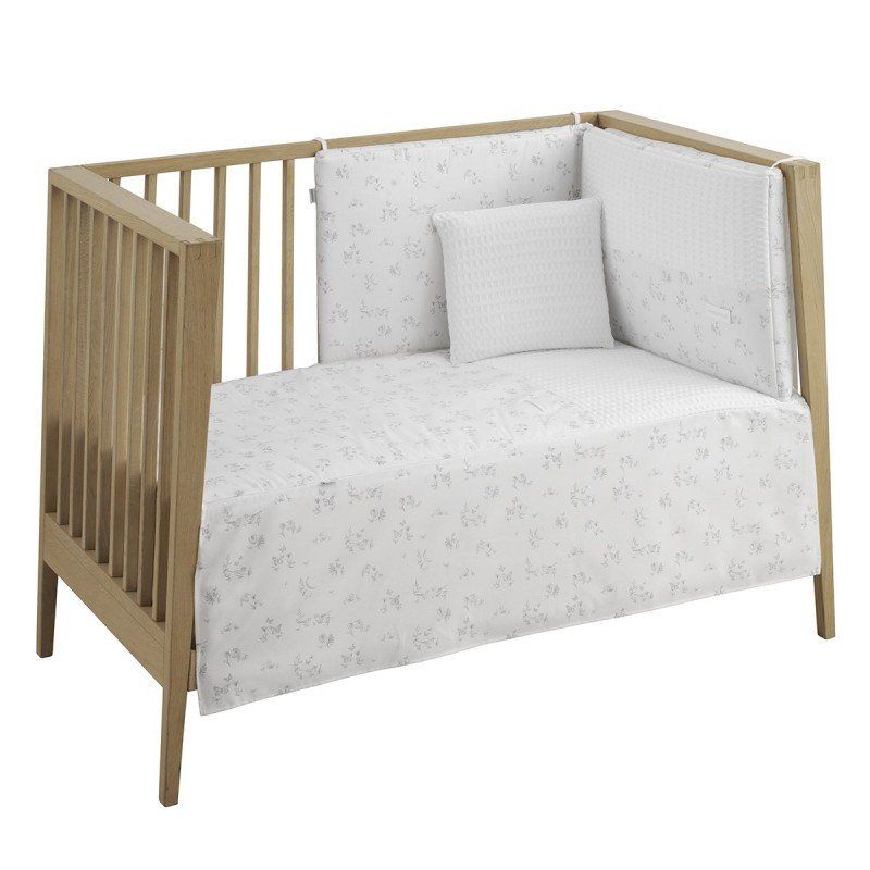 Jgo 2 Pcs.colcha I-v. Cuna 60 Merlo Crudo 60x120x3 Cm - Cambrass