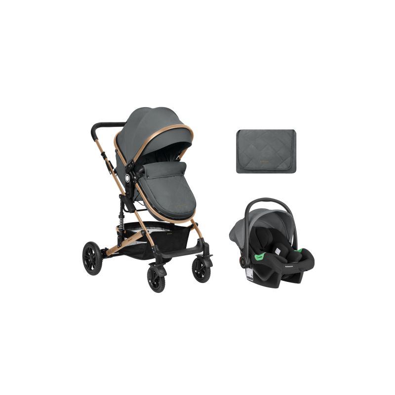 Carrito de bebé 3 en 1 Kikkaboo Amaia Gris Oscuro 2024