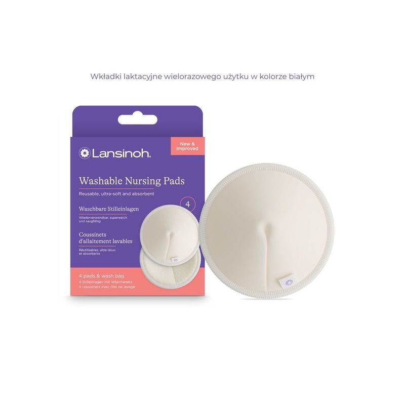 Discos de Lactancia Reutilizables Lansinoh - 4 Piezas