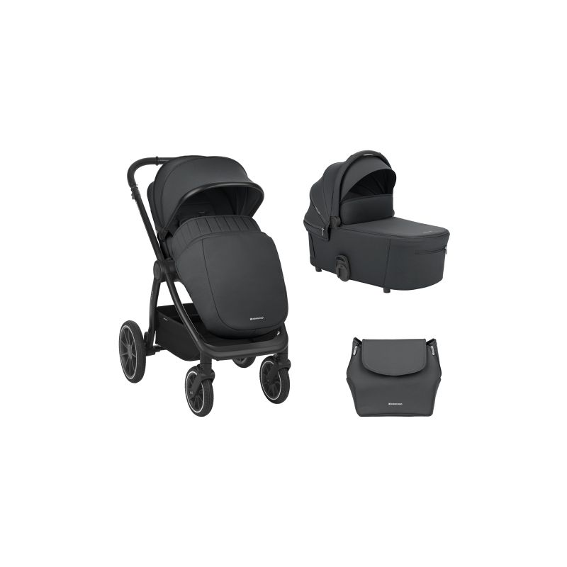 Carrito de bebé 2en1 Kikkaboo Naya Gris - Versatilidad y confort