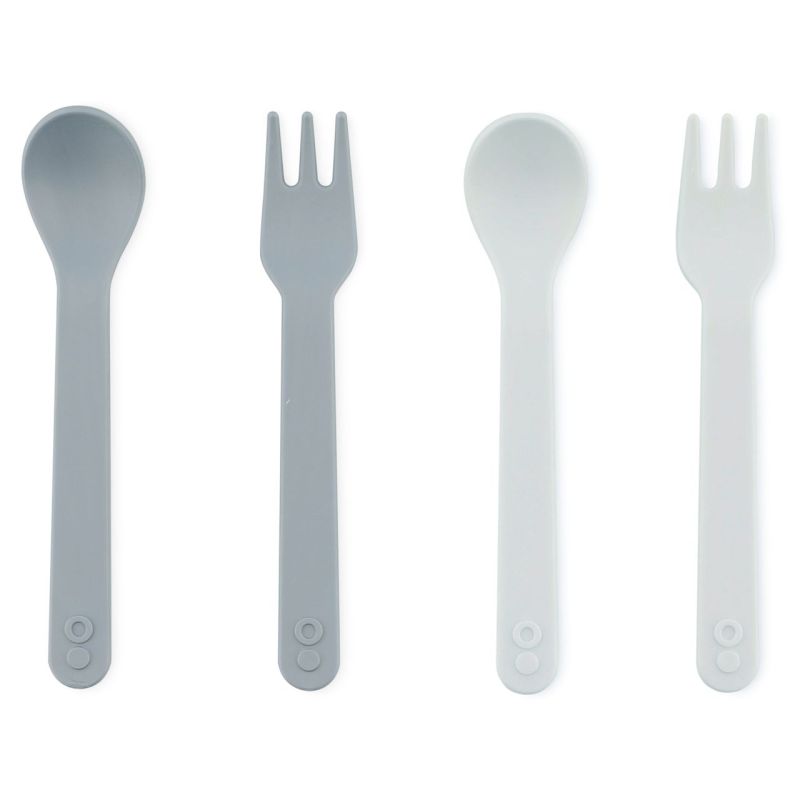 Cubiertos Infantiles Trixie - Cuchara y Tenedor 2-Pack Petrol