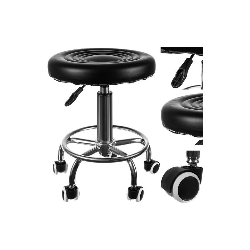 Taburete Giratorio Beautylushh para Bebé con Soporte de Piernas