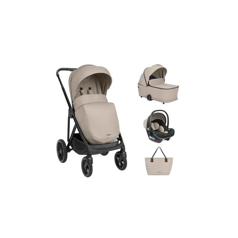 Carrito de bebé 3 en 1 Kikkaboo Chiara Beige