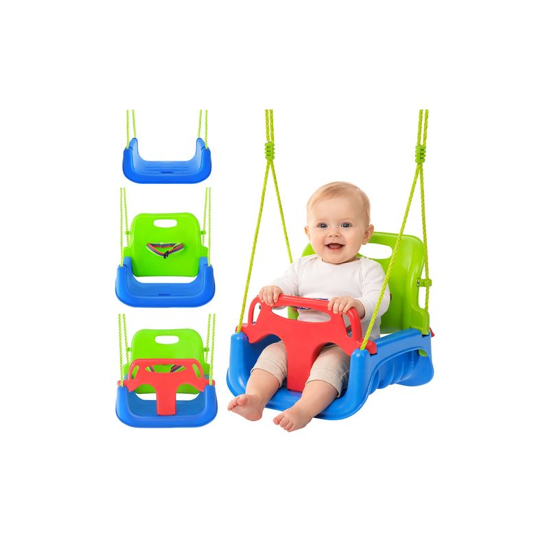 Columpio 3 en 1 Kruzzel para niños, seguro y ajustable
