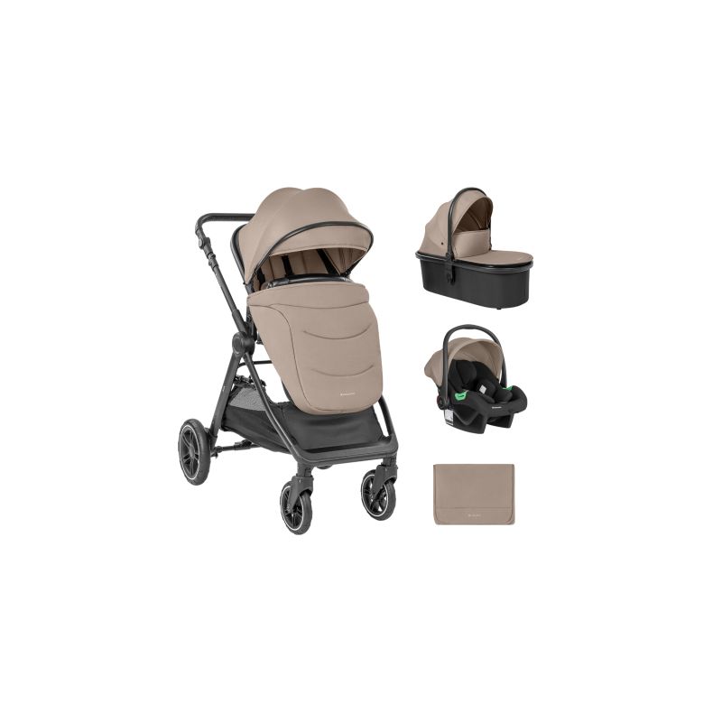 Carrito de bebé 3en1 Kikkaboo Ava Beige - Práctico y Elegante