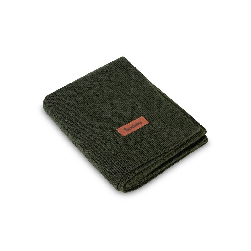 Manta de Merino Sensillo Duna 90x75 Verde Oscuro