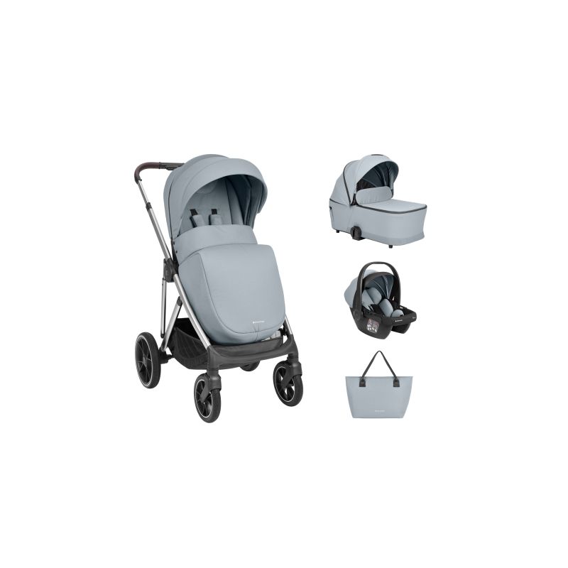 Cochecito 3 en 1 Kikkaboo Chiara Grey - Práctico y Seguro