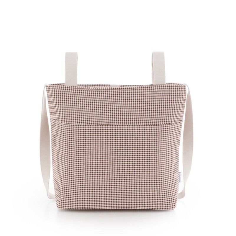Bolso talega Taylor Cambrass, vichy rosa · 40 x 35 cm