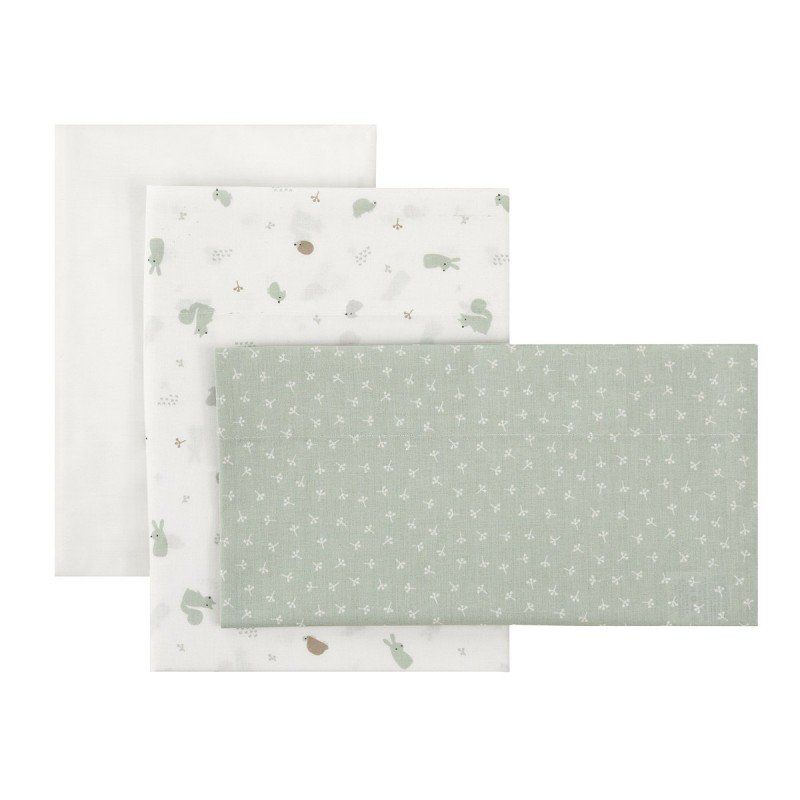 Sabana Cuna 3 Pcs (cuna 70) 70x140x1 Cm Ardi Verde - Cambrass