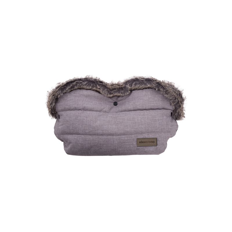 Guantes de invierno Kikkaboo Fur Melange Gris para padres