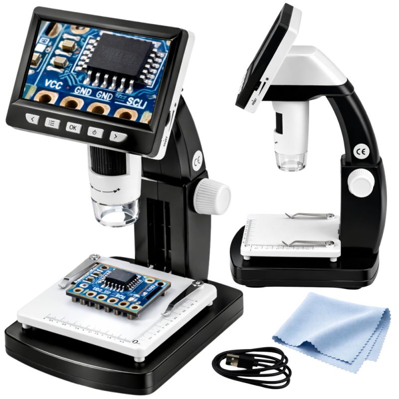 Microscopio Digital Educativo con Pantalla LCD de 4.3 Pulgadas