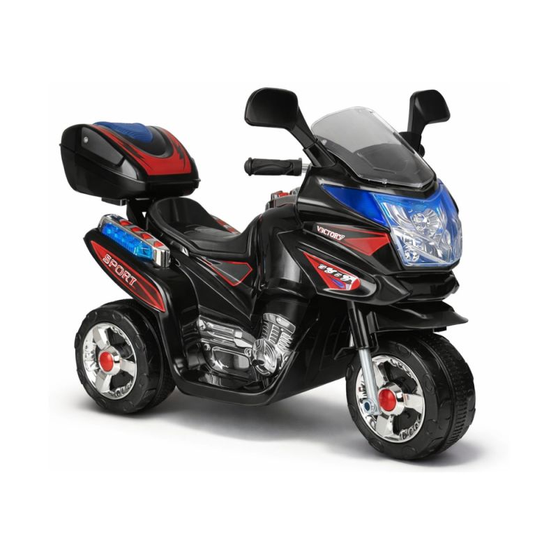 Motocicleta Eléctrica Infantil HC8051 Negra con Luces y Música