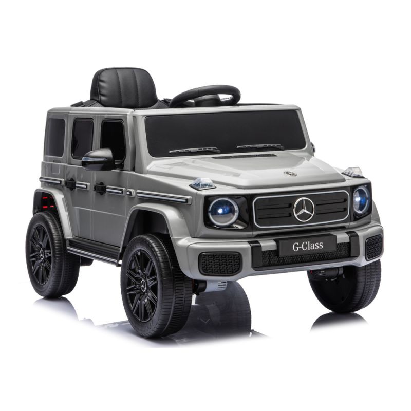Coche eléctrico infantil Mercedes G 4x4 gris · 24V · 4 motores · 3 marchas