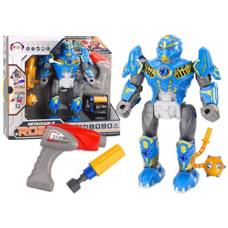 Robot Transformador con Taladro y Destornillador Azul