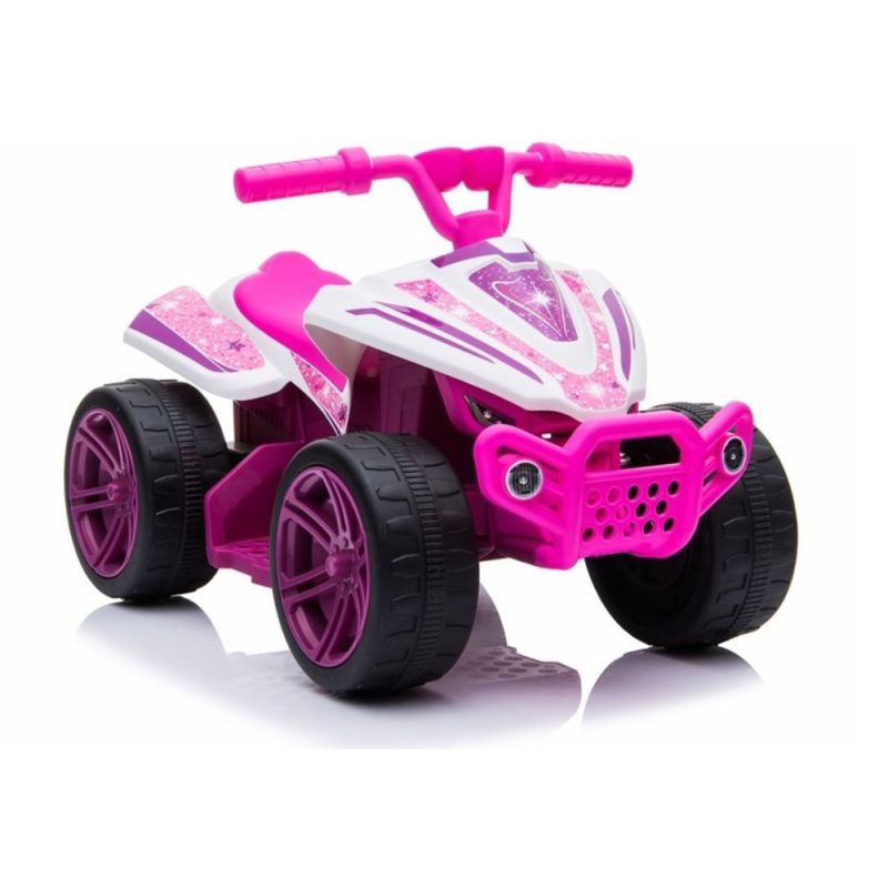 Quad Eléctrico Infantil TR1805 Blanco-Rosa con 2 Marchas