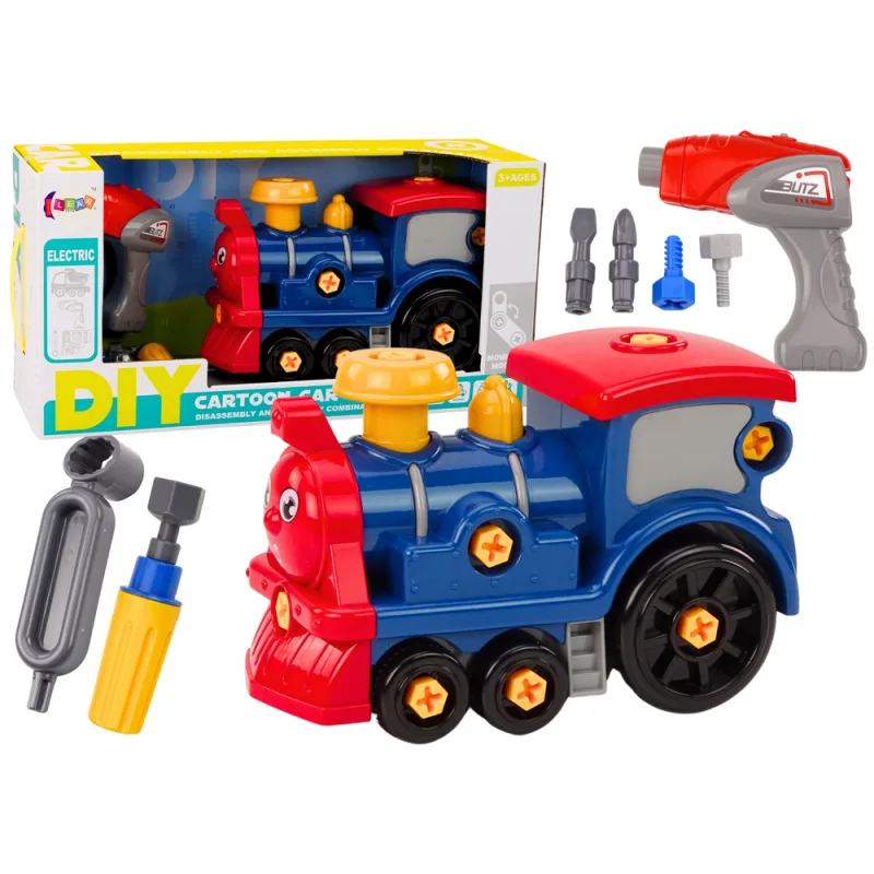 Locomotora de Cartón con Herramientas para Construcción