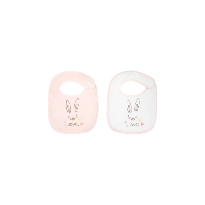 Set de 2 Baberos de Rizo Kikkaboo - Rabbits in Love