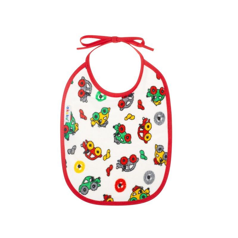 Babero de algodón impermeable Akuku con diseño de coches