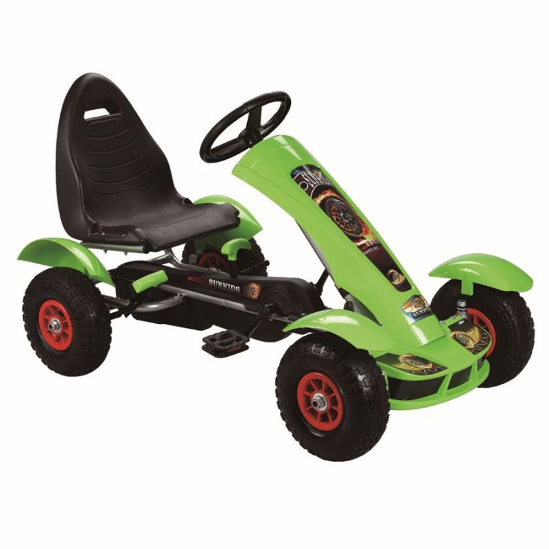 Gokart Pedal F618 Verde con Ruedas Inflables