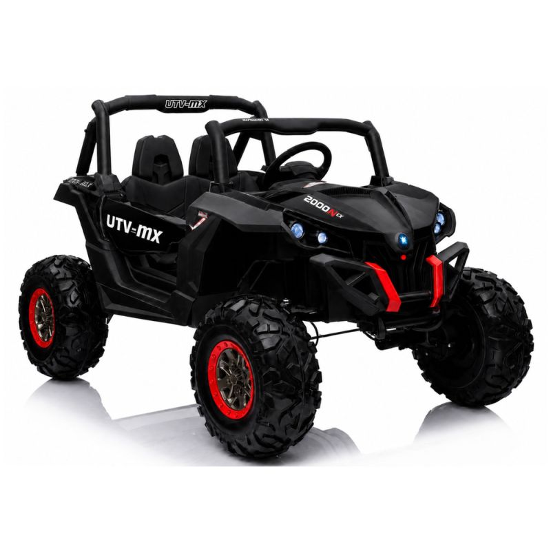 Jeep eléctrico infantil XMX603 Lean Cars 4x4 negro con MP3 · 124 cm
