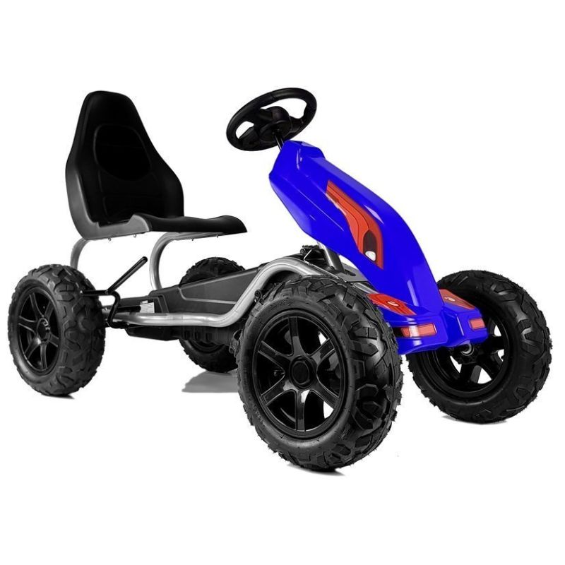 Kart de Pedales B012 con Ruedas Hinchables Azul LEAN CARS