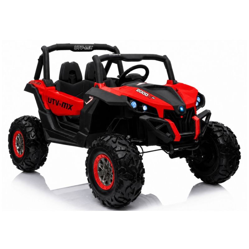 Jeep eléctrico infantil XMX Lean Cars 4x4 rojo con mando remoto · 124 cm