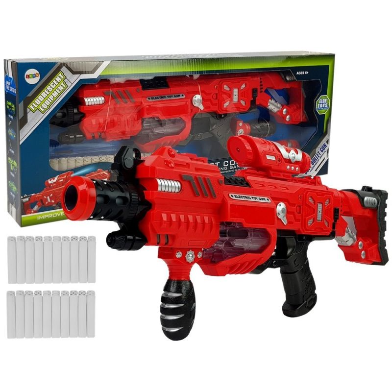 Pistola Luminescente con Cartuchos de Espuma y Sonido 45 m
