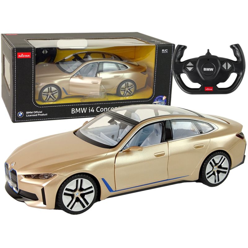 Coche a Control Remoto BMW i4 Rastar Dorado 1:14